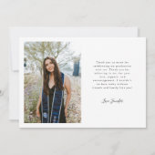 Dankbare weiße Multi-Foto-Abschlussfeier Ankündigung (Rückseite)