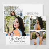 Dankbare weiße Multi-Foto-Abschlussfeier Ankündigung (Vorne/Hinten)
