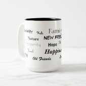 Dankbare Worte Tasse (Vorderseite Links)