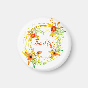 Dankbarer Blumenkranz Magnet