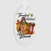 Dankbarer dankbarer Beagle Dog Lovers Fall Thanksg Ornament (Vorderseite)