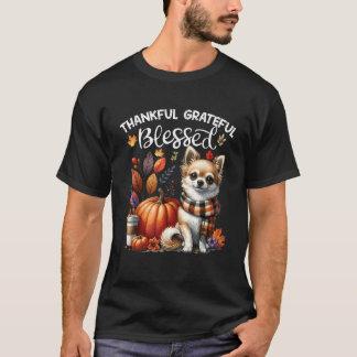 Dankbarer dankbarer gesegneter Chihuahua-Hund fäll T-Shirt