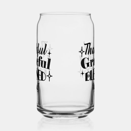 Dankbarer, dankbarer, gesegneter, funkelnder Ernte Dosenglas (Links)