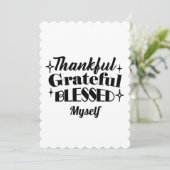 Dankbarer, dankbarer, gesegneter, funkelnder Ernte Feiertagskarte (Stehend Vorderseite)