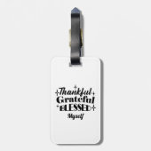 Dankbarer, dankbarer, gesegneter, funkelnder Ernte Gepäckanhänger (Rückseite vertikal)