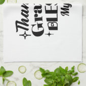 Dankbarer, dankbarer, gesegneter, funkelnder Ernte Geschirrtuch (Gefaltet)