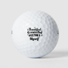 Dankbarer, dankbarer, gesegneter, funkelnder Ernte Golfball