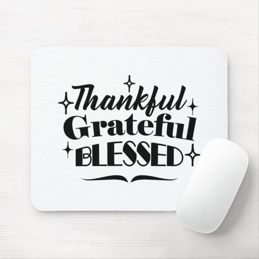 Dankbarer, dankbarer, gesegneter, funkelnder Ernte Mousepad (Mit Mouse)