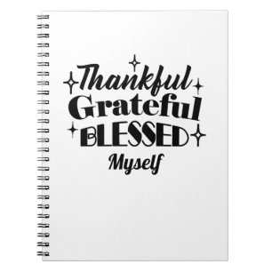 Dankbarer, dankbarer, gesegneter, funkelnder Ernte Notizblock