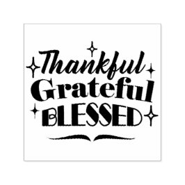 Dankbarer, dankbarer, gesegneter, funkelnder Ernte Permastempel