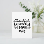 Dankbarer, dankbarer, gesegneter, funkelnder Ernte Postkarte (Stehend Vorderseite)