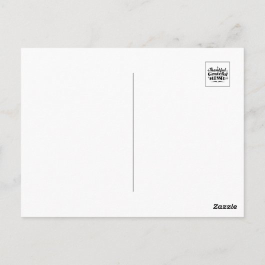 Dankbarer, dankbarer, gesegneter, funkelnder Ernte Postkarte (Rückseite)