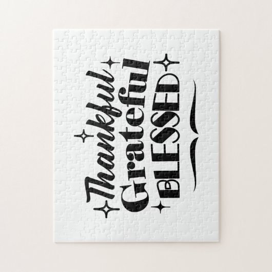 Dankbarer, dankbarer, gesegneter, funkelnder Ernte Puzzle (Vertikal)