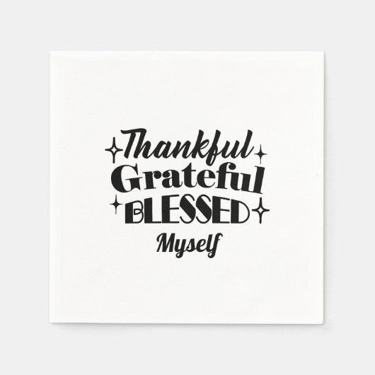 Dankbarer, dankbarer, gesegneter, funkelnder Ernte Serviette (Vorderseite)