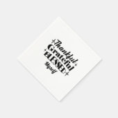 Dankbarer, dankbarer, gesegneter, funkelnder Ernte Serviette (Ecke)