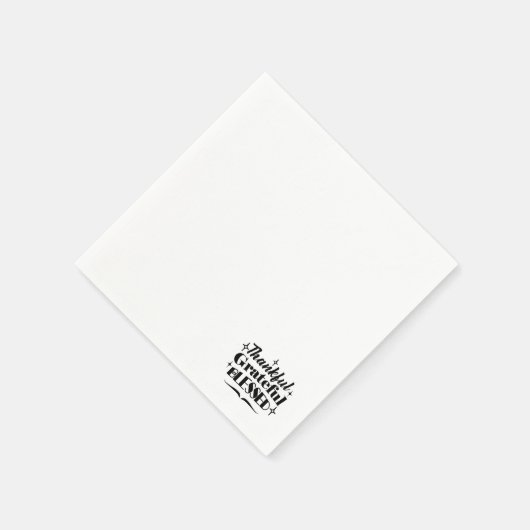 Dankbarer, dankbarer, gesegneter, funkelnder Ernte Serviette (Ecke)