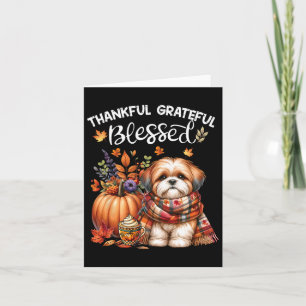 Dankbarer dankbarer gesegneter Shih Tzu Hund Herbs Karte