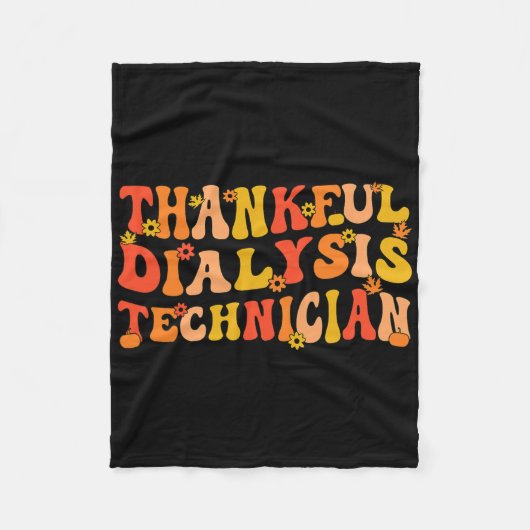 Dankbarer Dialysetechniker Erntedank Dialyse Fleecedecke (Vorderseite)