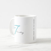 Dankbarer Donnerstag Dankbarkeits-Affirmation Ästh Kaffeetasse (Vorderseite Links)