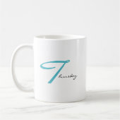 Dankbarer Donnerstag Dankbarkeits-Affirmation Ästh Kaffeetasse (Links)