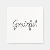 Dankbarer einfacher, handgeschriebener Script-Ernt Serviette (Vorderseite)