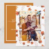 Dankbarer ERNTEDANK Anpassbares Foto Feiertagskarte (Vorne/Hinten)