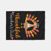 Dankbarer Erntedank der Lehrerin Fall Niedlich Tur Fleecedecke (Vorderseite (Horizontal))