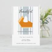 Dankbarer Erntedank-Dinner Einladung (Stehend Vorderseite)