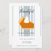 Dankbarer Erntedank-Dinner Einladung (Vorne/Hinten)