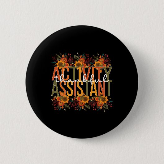 Dankbarer Erntedank für den Aktivitätsassistenten Button (Vorderseite)