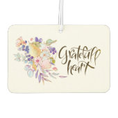 Dankbarer Erntedank für Wasserfarben Autolufterfrischer (Rückseite)