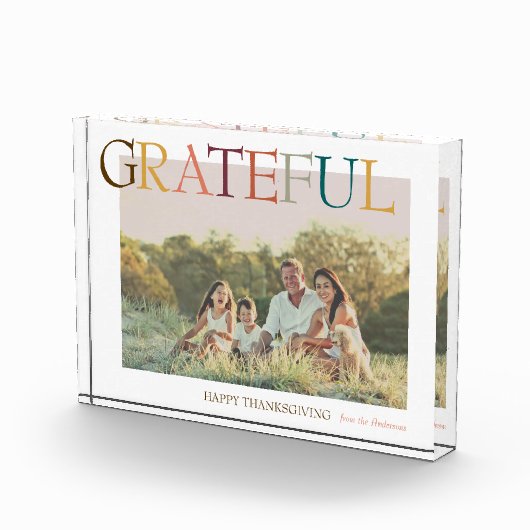 Dankbarer Erntedank Minimalistisch Holiday Foto (Rechts)