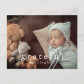 Dankbarer Erntedank Modernes Foto Feiertagspostkarte (Vorderseite)