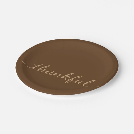 Dankbarer Erntedank Pappteller (Schrägansicht)