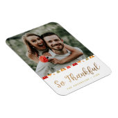 Dankbarer Erntedank Typografie Magnet (Rechte Seite)