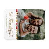 Dankbarer Erntedank Typografie Magnet (Horizontal)