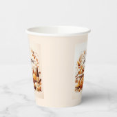 Dankbarer festlicher Erntedank Pappbecher (Links)