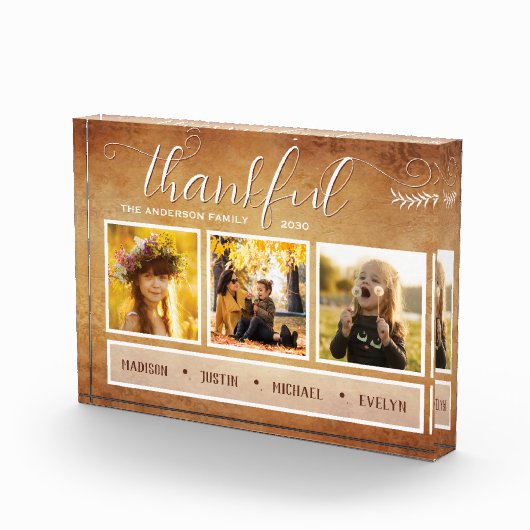 Dankbarer Foto Collage Erntedank Vintag (Rechts)