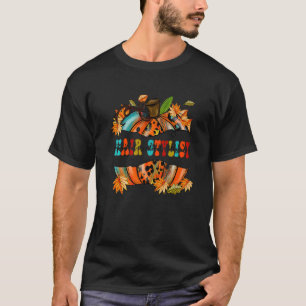 Dankbarer Friseur Kürbis Herbst T-Shirt
