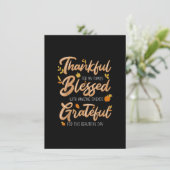 Dankbarer, gesegneter, dankbarer Erntedank Einladung (Stehend Vorderseite)