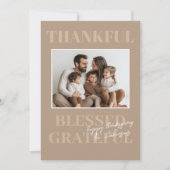 Dankbarer gesegneter, dankbarer neutraler Erntedan Einladung (Vorderseite)