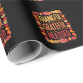 Dankbarer, gesegneter Erntedank fällt Geschenkpapier (Rolleneckpunkt)