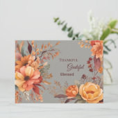 Dankbarer, gesegneter Erntedank Gruß Feiertagskarte (Stehend Vorderseite)