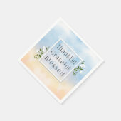 Dankbarer, gesegneter Erntedank | Serviette (Ecke)