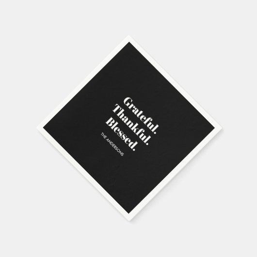 Dankbarer, gesegneter Erntedank Serviette (Ecke)