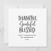 Dankbarer, gesegneter Foto Erntedank Save The Date (Rückseite)