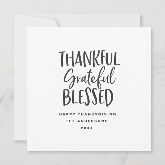 Dankbarer, gesegneter Foto Erntedank Save The Date (Rückseite)