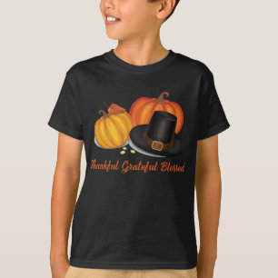 Dankbarer, gesegneter Halloween-Erntedank T-Shirt