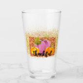 Dankbarer Herbst individuell gestalten Glas (Vorderseite)