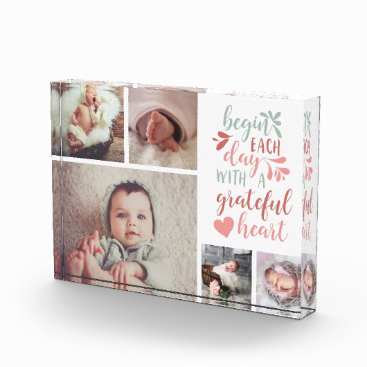 Dankbarer Herz Foto Collage Block (Rechts)